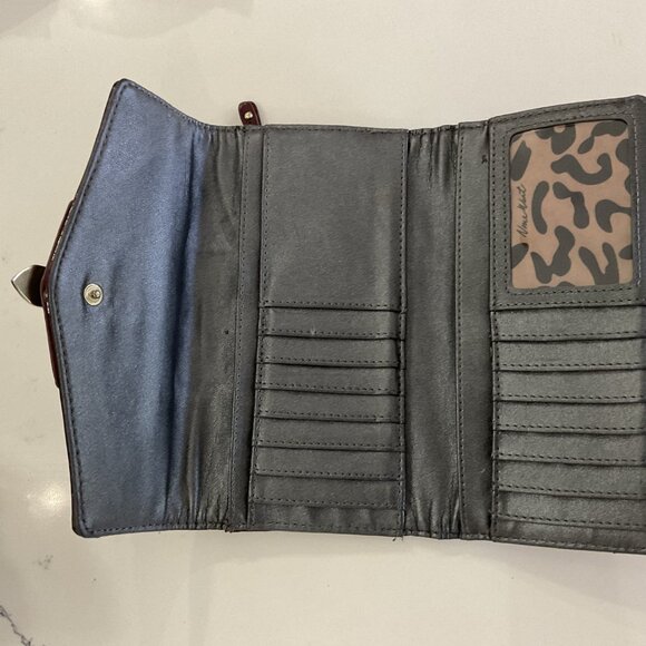 Nine West - Burgundy Patent Leather Wallet - Picture 3 of 5